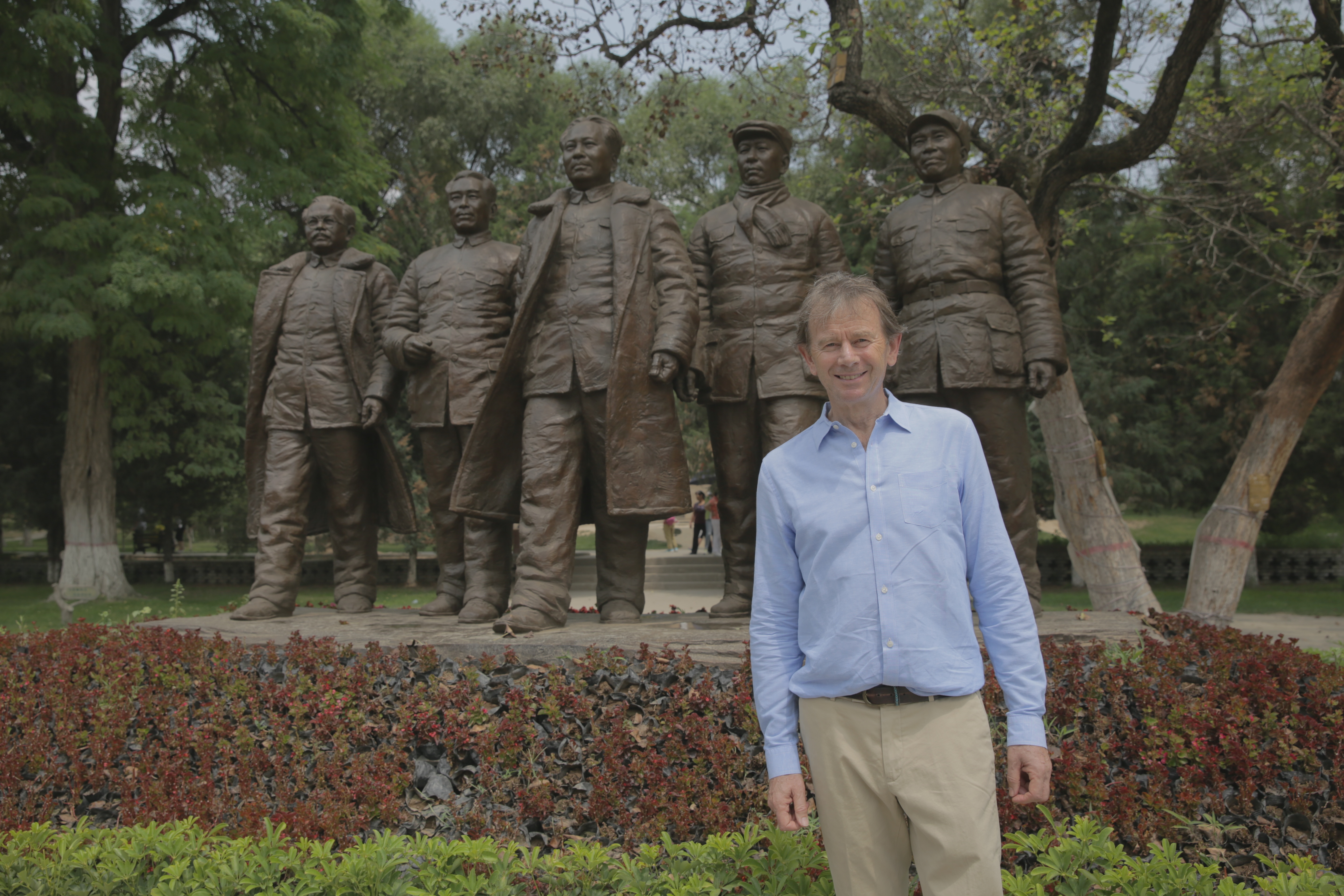 Michael Wood at the Zaoyuan revolutionary base, Yan'an.