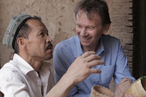 Story of China_Michael Wood in Kashgar old town with a local potter