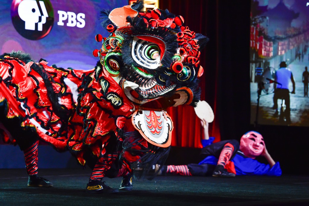 The Immortals Lion Dance Team performing at the Television Critics Association Winter Press Tour #TCA17 in Pasadena, CA. Photo Credits Rahoul Ghose/PBS 